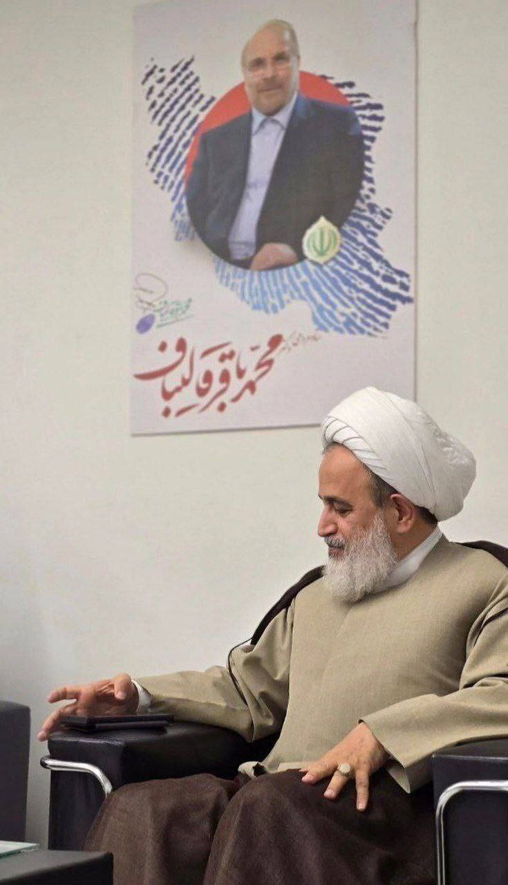 تصاویری از علیرضا پناهیان در ستاد قالیباف