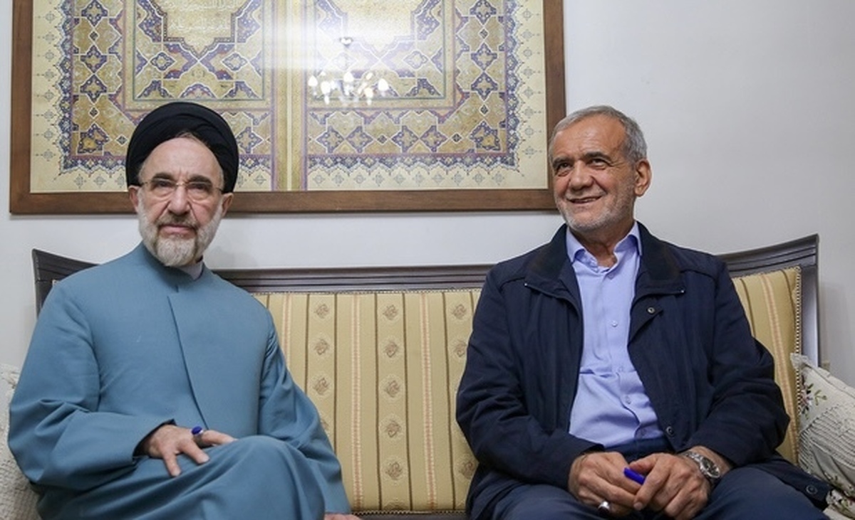 ببینید| تشکر مسعود پزشکیان از سید محمد خاتمی