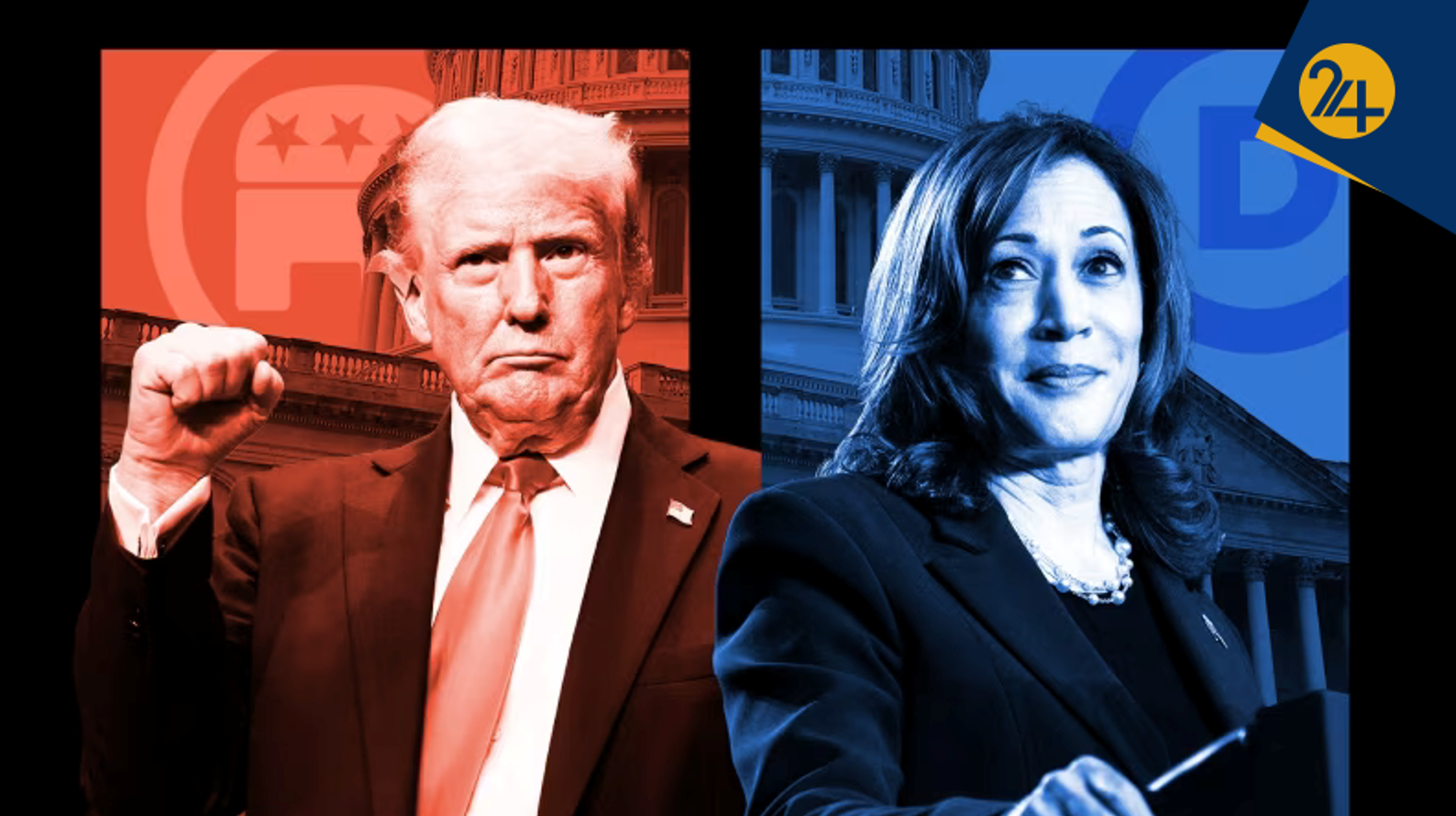 کامالا هریس و دونالد ترامپ