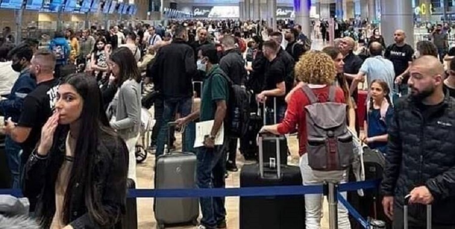 ببینید| سرگردانی مسافران فرودگاه بنگوریون درپی حمله موشکی به تلآویو ببینید| سرگردانی مسافران فرودگاه بنگوریون درپی حمله موشکی به تلآویو