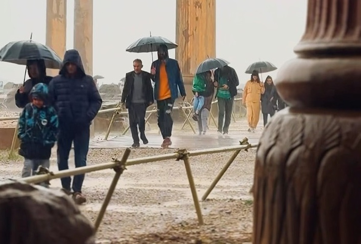 ببینید| ویدئویی زیبا از تخت جمشید هنگام بارش باران