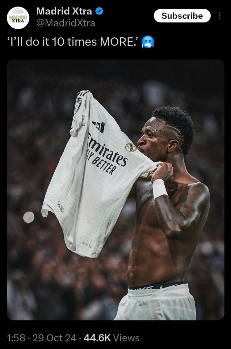 واکنش جنجالی وینیسیوس به رودری پس از دریافت توپ طلا! واکنش جنجالی وینیسیوس به رودری پس از دریافت توپ طلا!