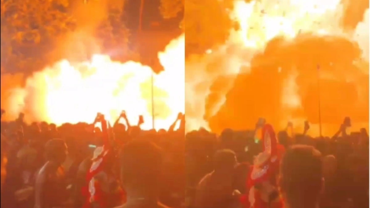 ببینید| لحظه انفجار مهیب در مراسم آتش‌بازی در هند