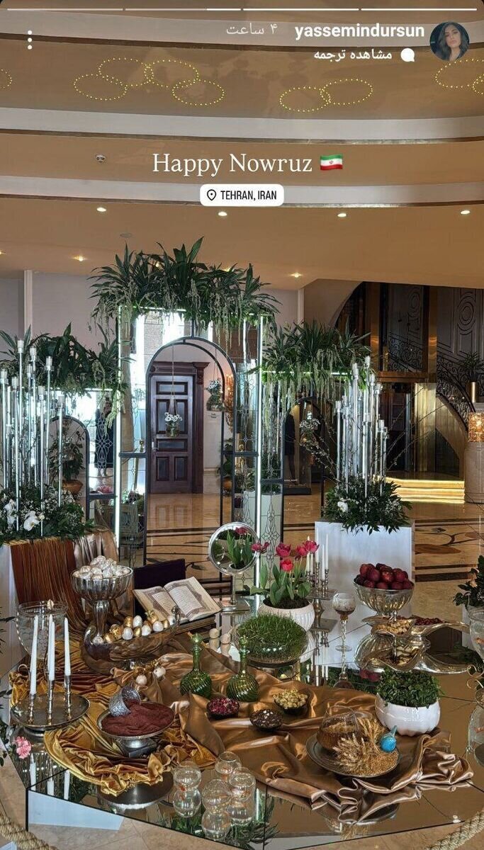 عکس| استوری همسر سردار دورسون از سفره هفت‌سین