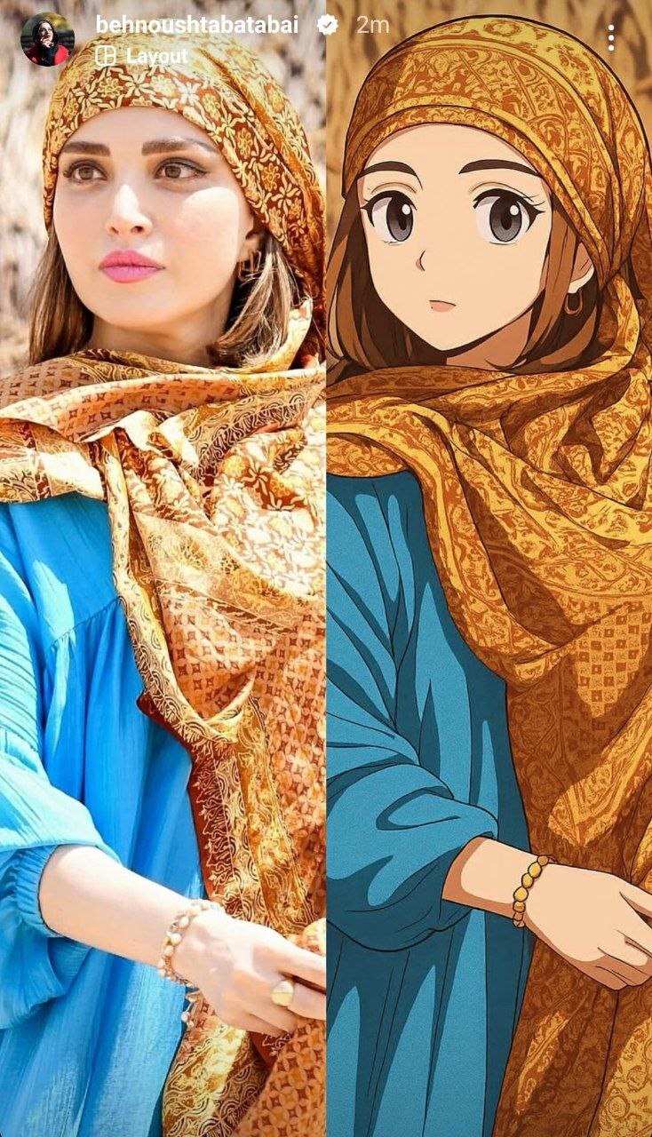 انیمه تصویر جالب بهنوش طباطبایی