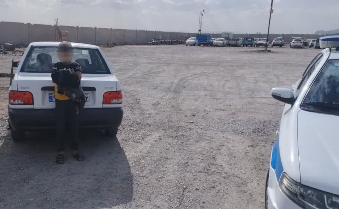 توقیف خودروی پراید به رانندگی پسر بچه ۱۰ ساله درایران توقیف خودروی پراید به رانندگی پسر بچه ۱۰ ساله درایران