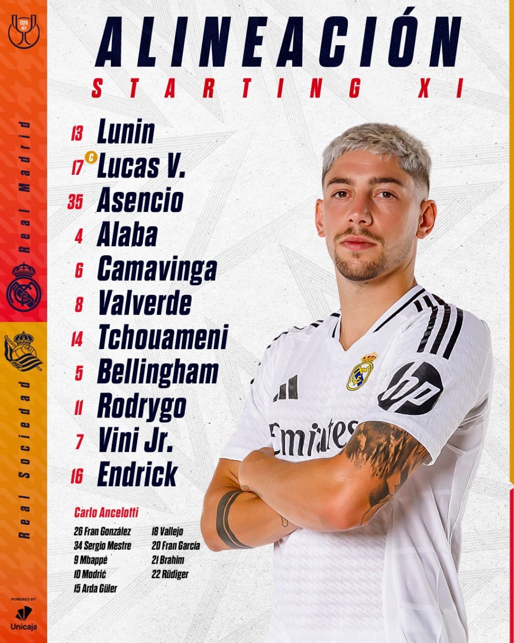 ترکیب رئال مادرید مقابل رئال سوسیداد