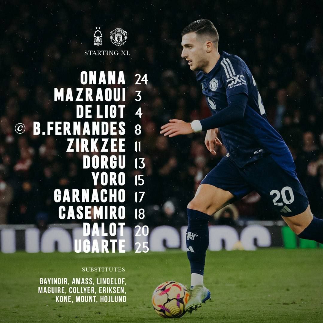 ترکیب منچستریونایتد مقابل ناتینگام فارست ترکیب منچستریونایتد مقابل ناتینگام فارست