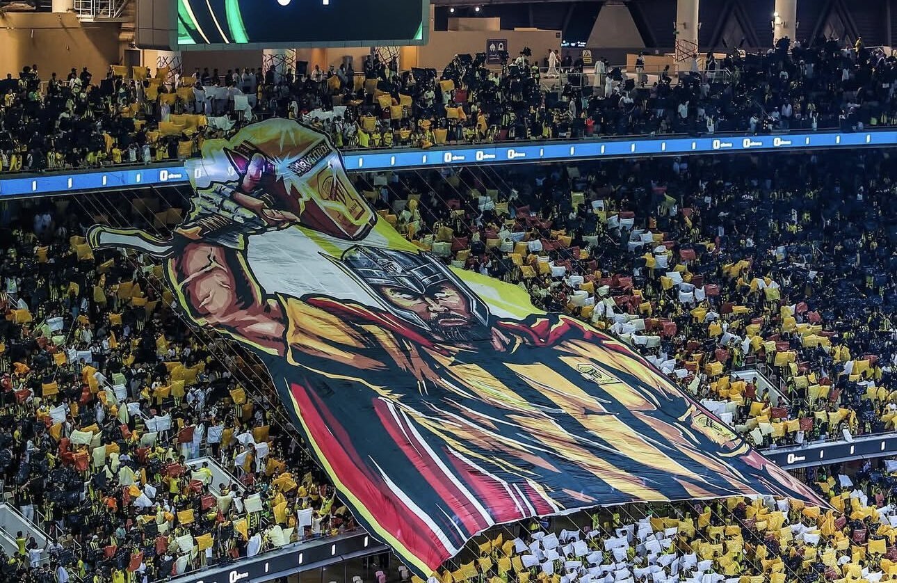ببینید | طرح جالب هواداران الاتحاد عربستان در بازی دیشب