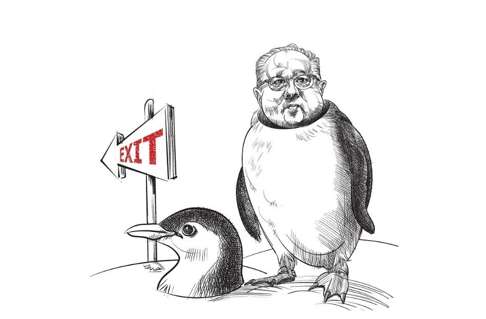 کارتون هادی حیدی برای برکناری دبیری