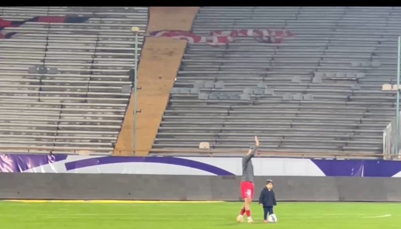 سردار دورسون به همراه پسرش در آزادی تمرین کرد +عکس