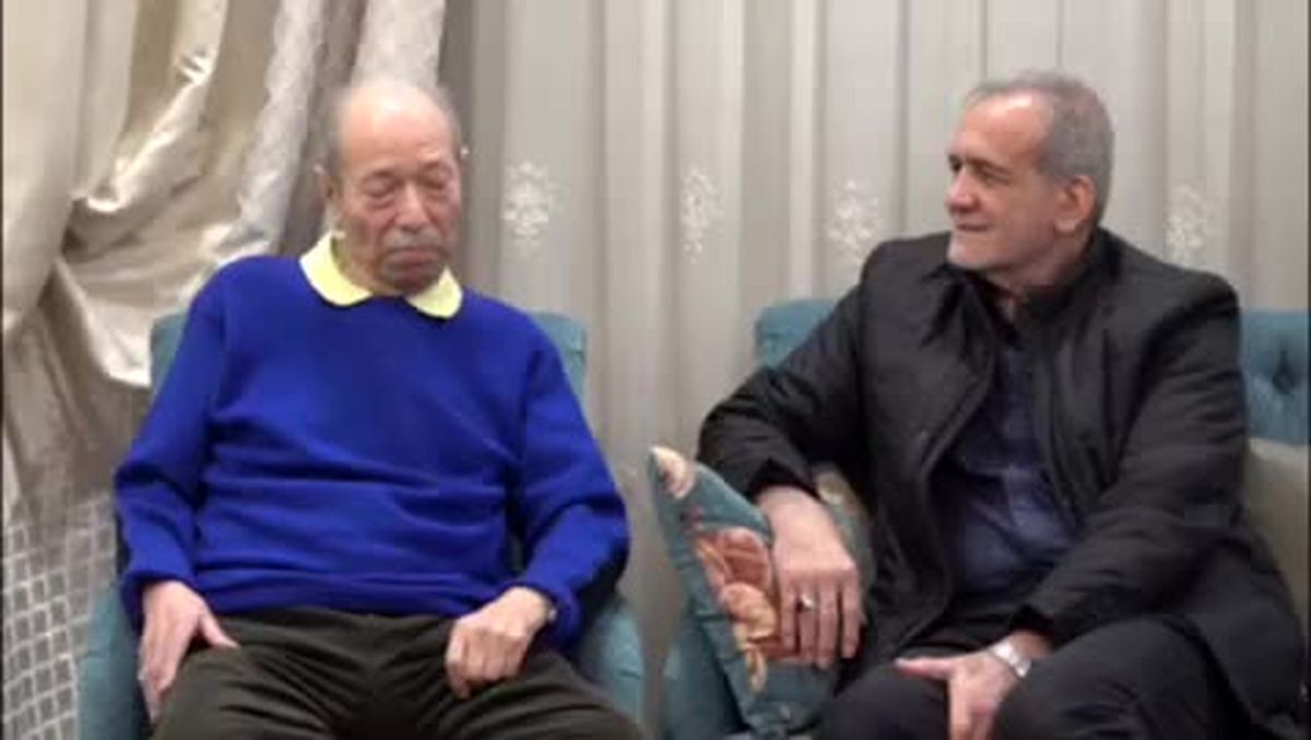 ببینید| آوازخوانی استاد علی نصیریان در دیدار رئیس جمهور پزشکیان