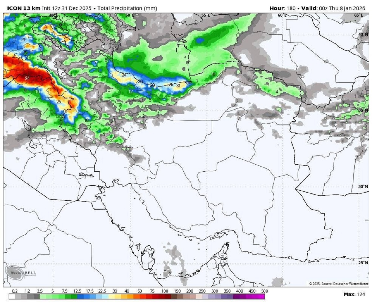 ورود موج بارشی جدید به کشور | هوای این مناطق برفی و بارانی می‌شود