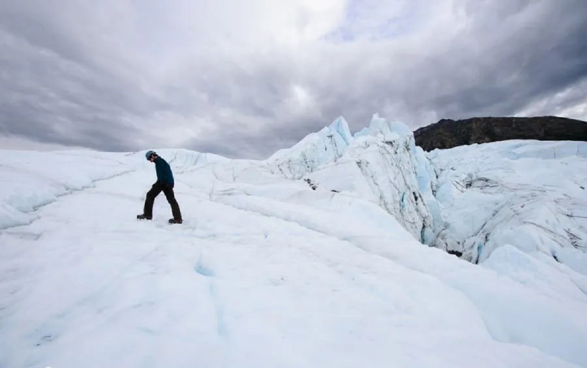 ببینید| پدل‌بوردسواری روی یخچال طبیعی در آلاسکا
