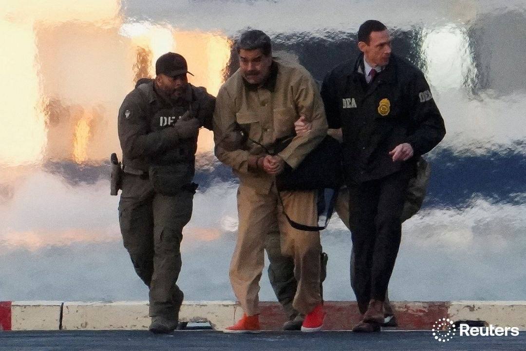 تصاویری از انتقال مادورو به دادگاه نیویورک