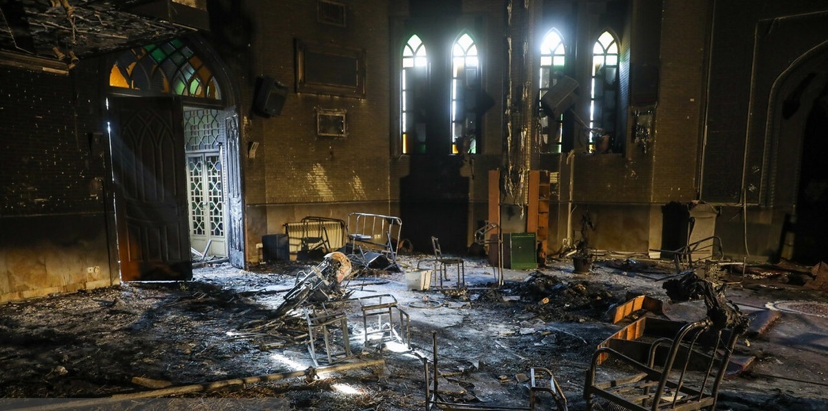 خسارت وارد شده به مسجد ابوذر تهران + تصاویر