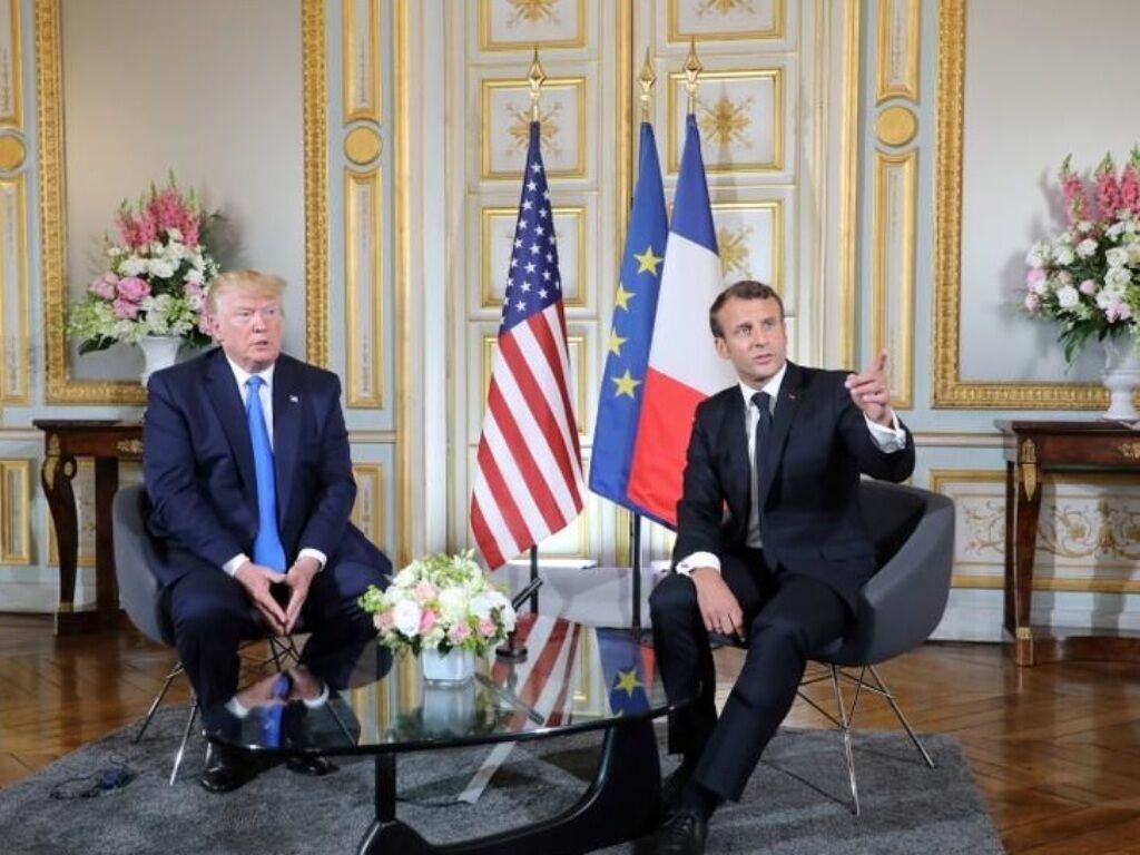 پیام مکرون به ترامپ درباره ایران و گرینلند مکرون و ترامپ