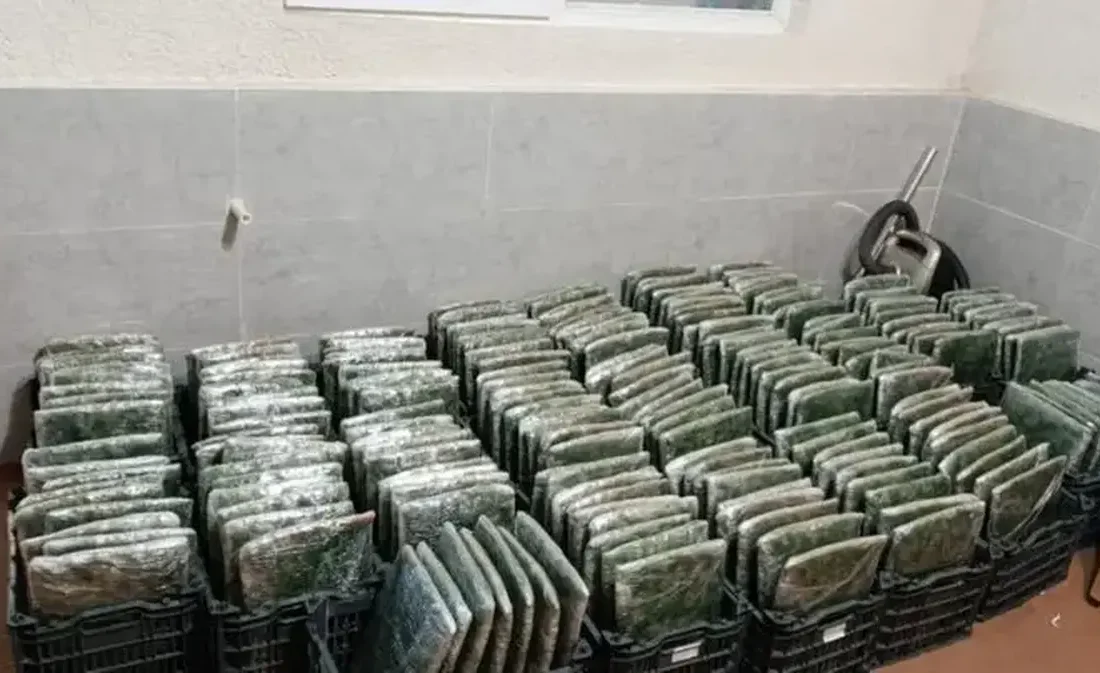 کشف ۱۲۹ کیلو گرم ماده مخدر گل در زیر جعبه‌های سیب صادراتی