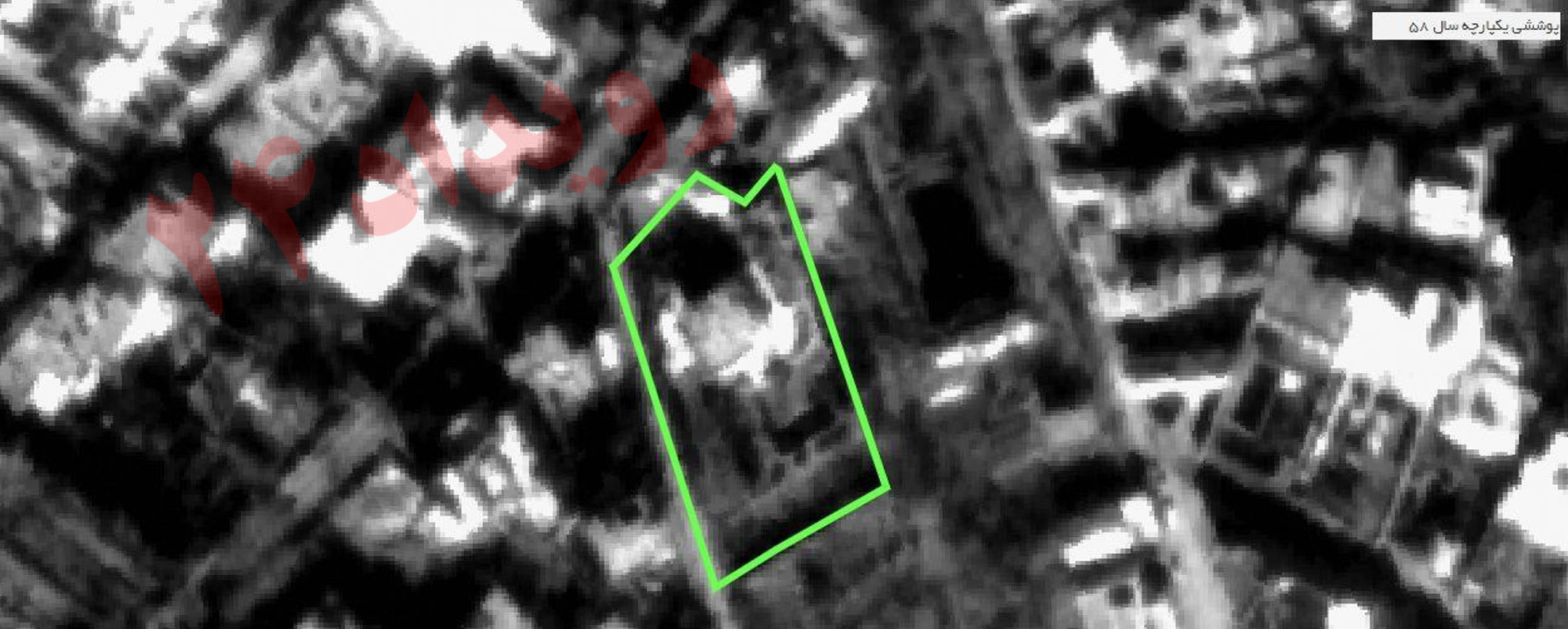 تصویر هوایی باغ ولنجک در سال 1357