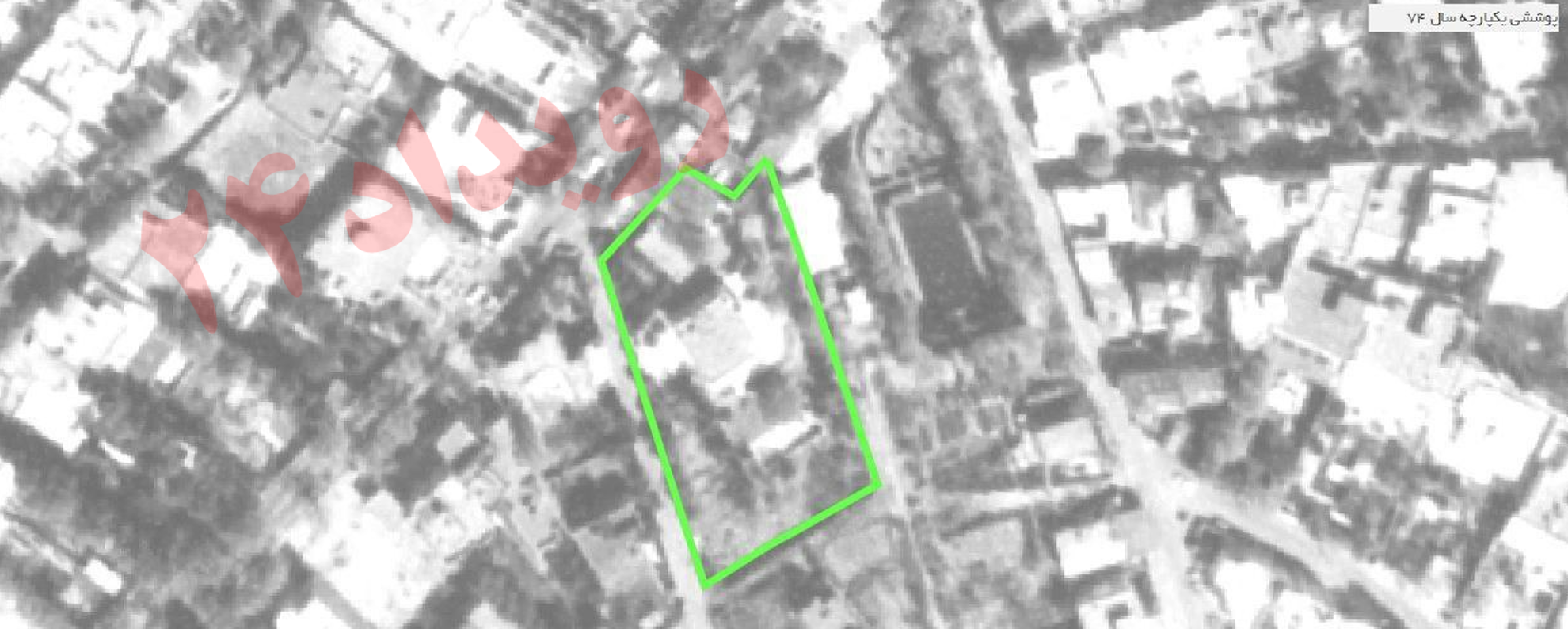 تصویر هوایی باغ ولنجک در سال 74
