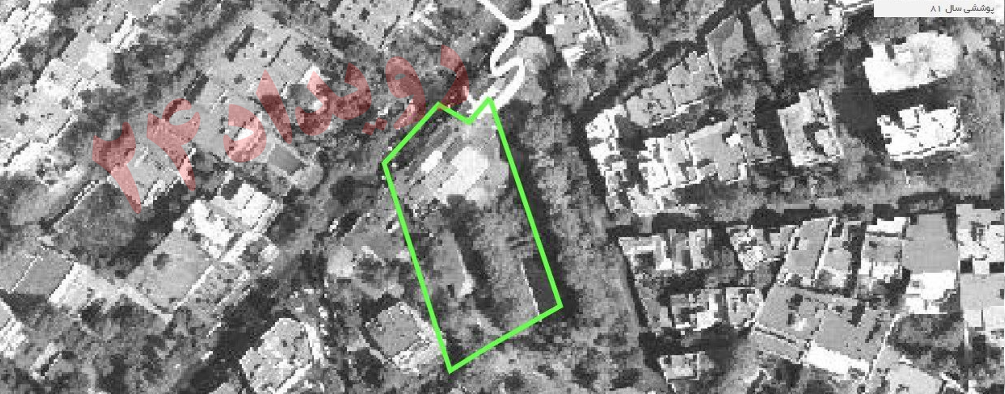 تصویر هوایی باغ ولنجک در سال 81