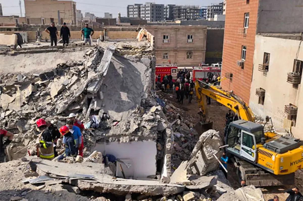 آتش‌نشانی: چهار عضو یک خانواده در انفجار گاز ساختمان مسکونی در اهواز کشته شدند