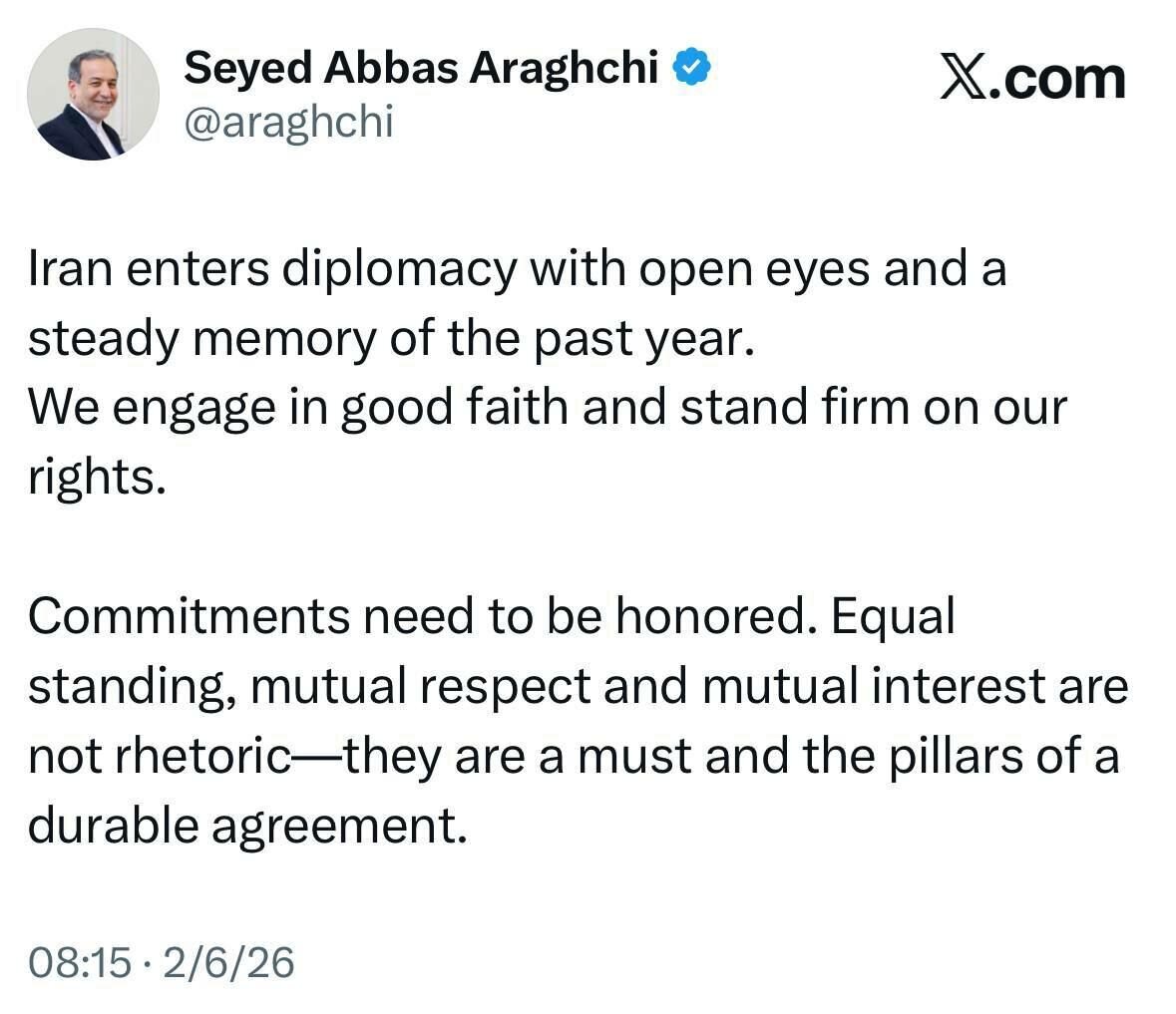 توییت عراقچی