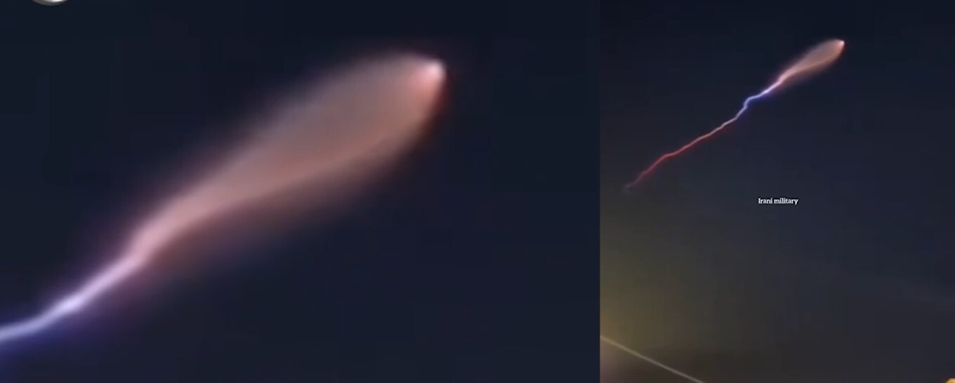 ببینید| تصویر موشک قاره‌پیما که در آسمان خاورمیانه دیده شد