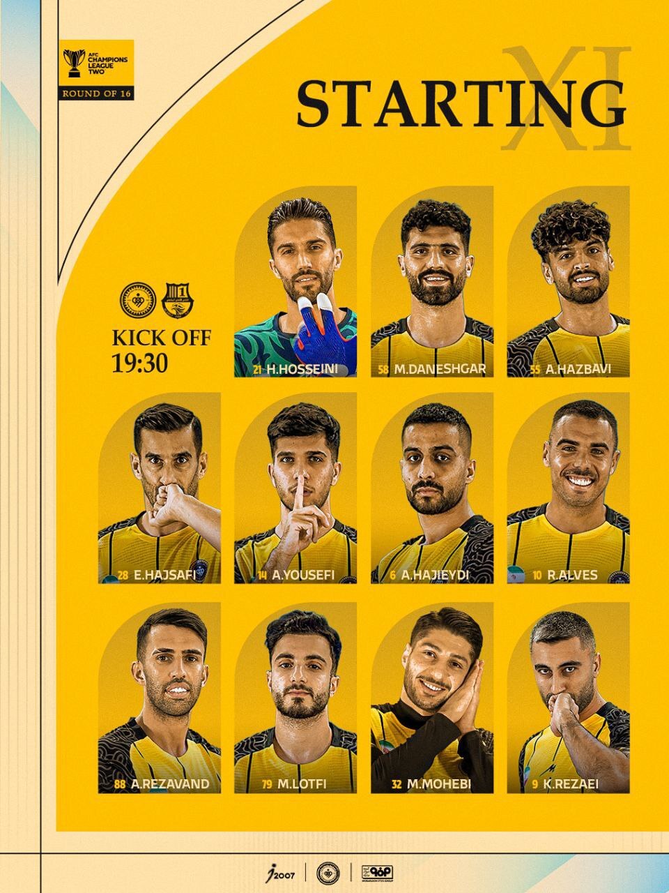 ترکیب سپاهان مقابل الاهلی دوحه