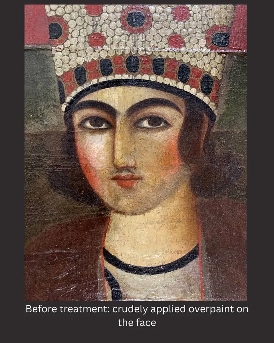 مرمت نقاشی تاریخی دوران فتحعلی شاه قاجار