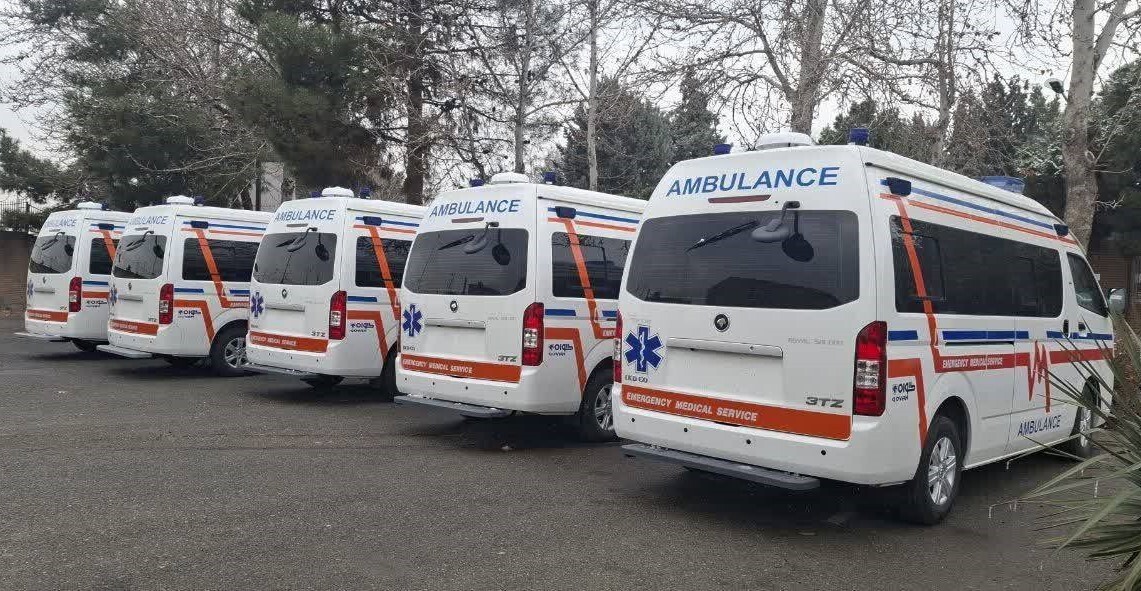 توزیع ۱۰۰ دستگاه آمبولانس جدید در کشور