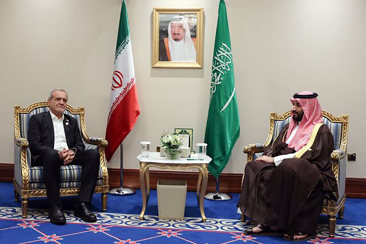 پزشکیان و بن سلمان پزشکیان و بن سلمان