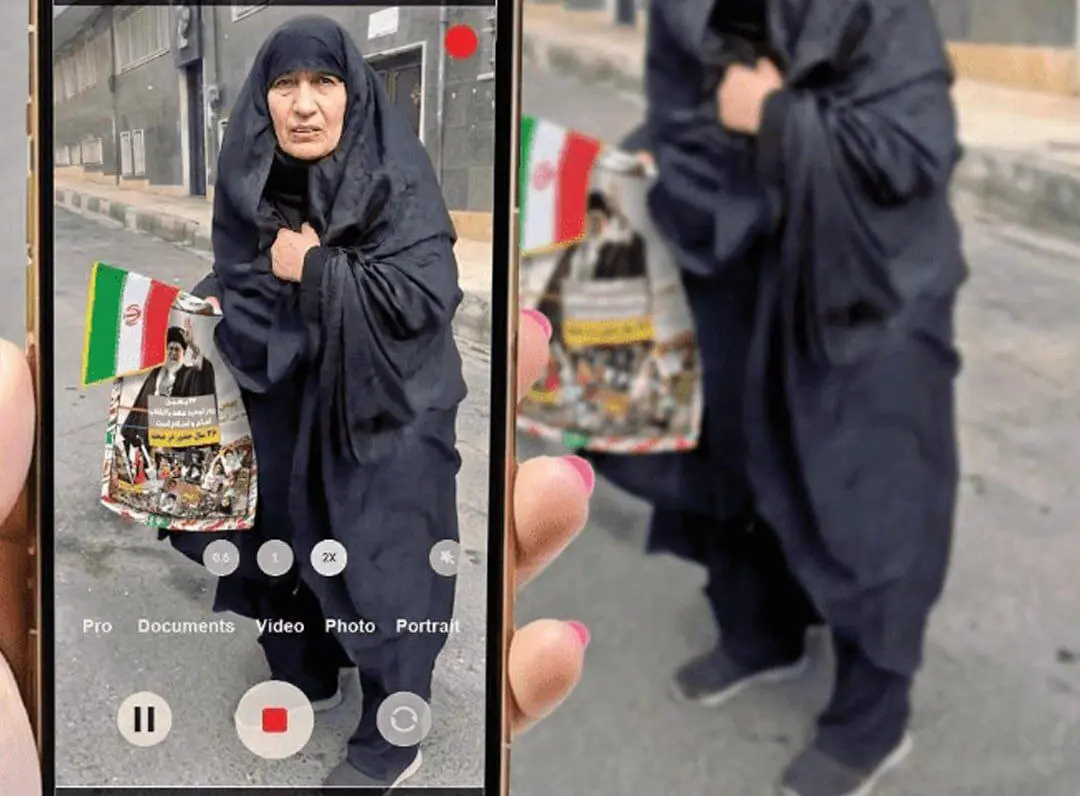 زنِ هتاک به پیرزنِ حاضر در راهپیمایی ۲۲ بهمن بازداشت شد