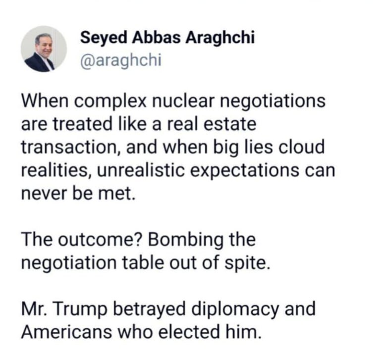 کنایه سنگین عراقچی به ویتکاف: وقتی یک املاکی را به مذاکرات می‌فرستید همین می‌شود!