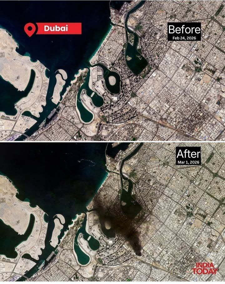 دبی قبل و بعد از حملات