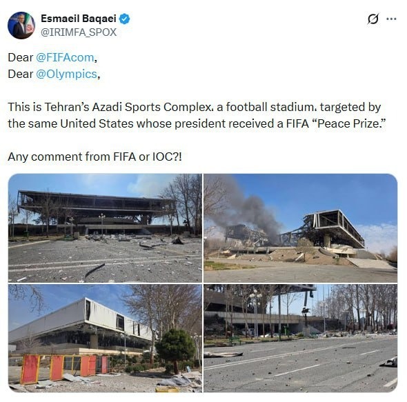 طعنه بقائی به فیفا و کمیته بین‌المللی المپیک