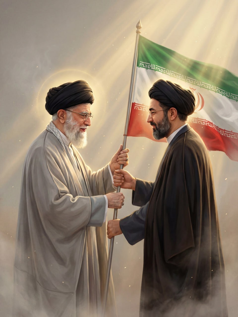 پوسترهای رسانه‌ها از رهبری آیت الله مجتبی خامنه‌ای