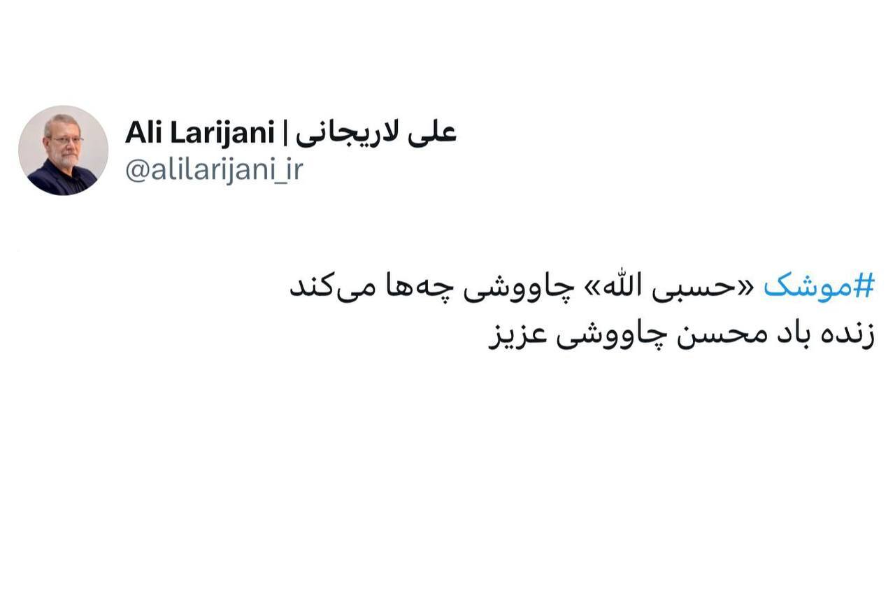 توییت لاریجانی