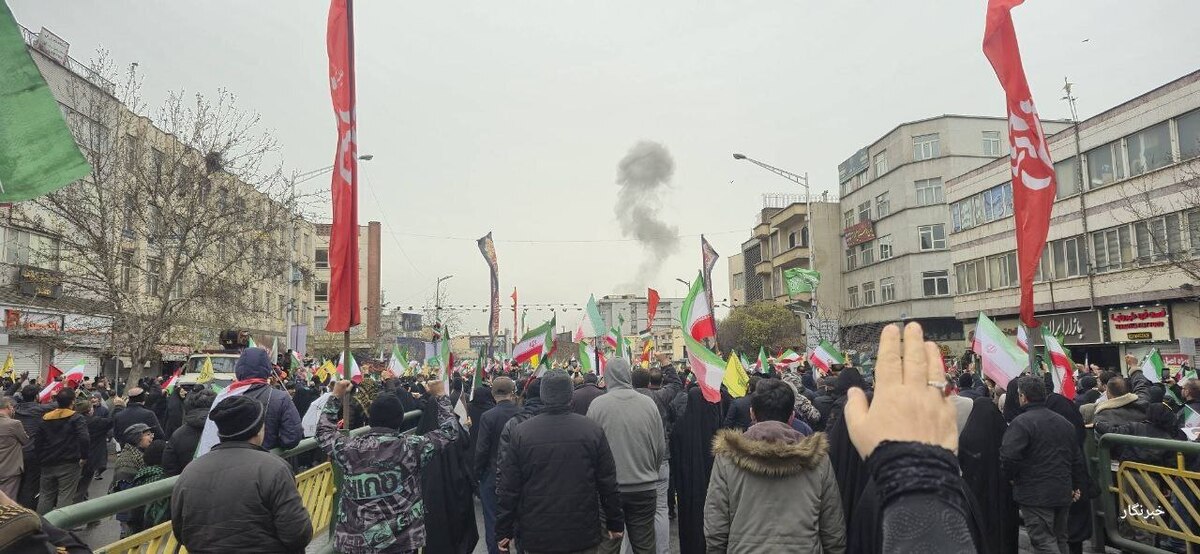 ببینید| حمله هوایی در فاصله‌ای اندک با راهپیمایی روز قدس