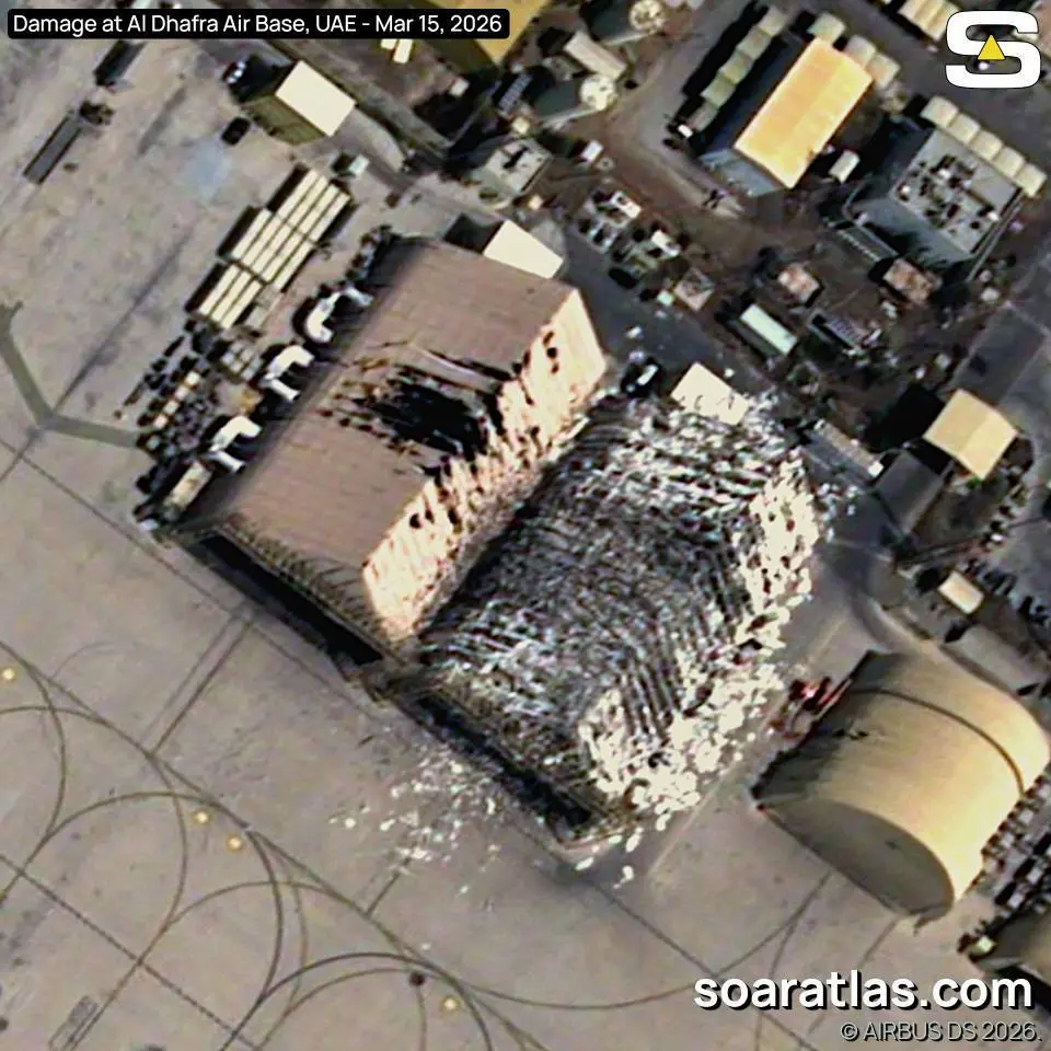 عکس|  پایگاه هوایی الظفره امارات پس از حملات ایران