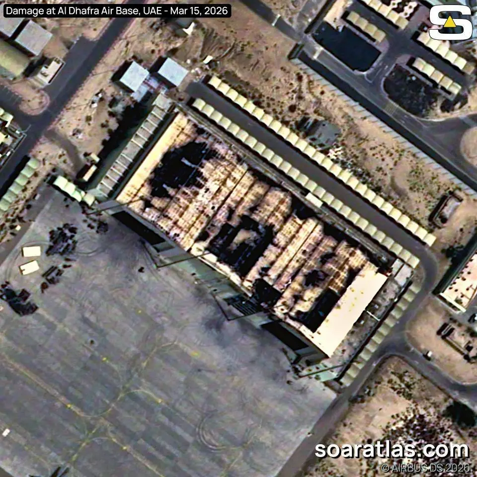 عکس|  پایگاه هوایی الظفره امارات پس از حملات ایران