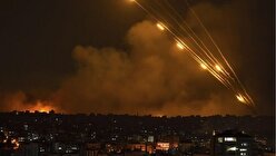 ببینید|  مشاهده رگبار موشکی ایران در آسمان اسرائیل