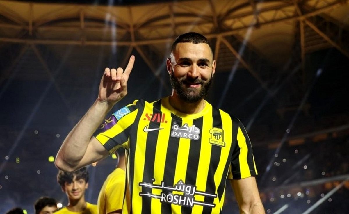 ببینید| گلزنی کریم بنزما در دیدار امشب الاتحاد مقابل الاتفاق