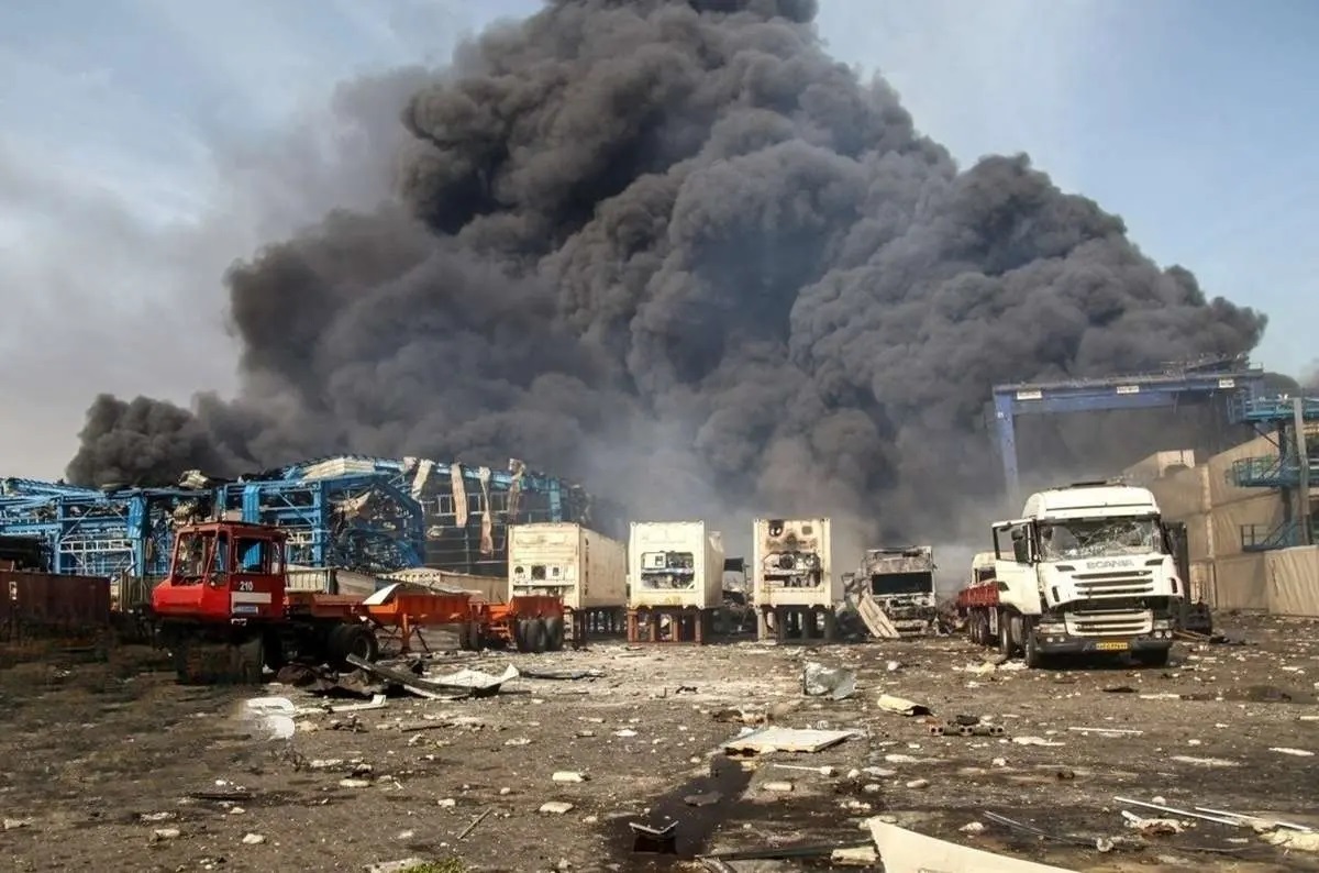 ببینید| تصویری از اولین جرقه حادثه بندر رجایی