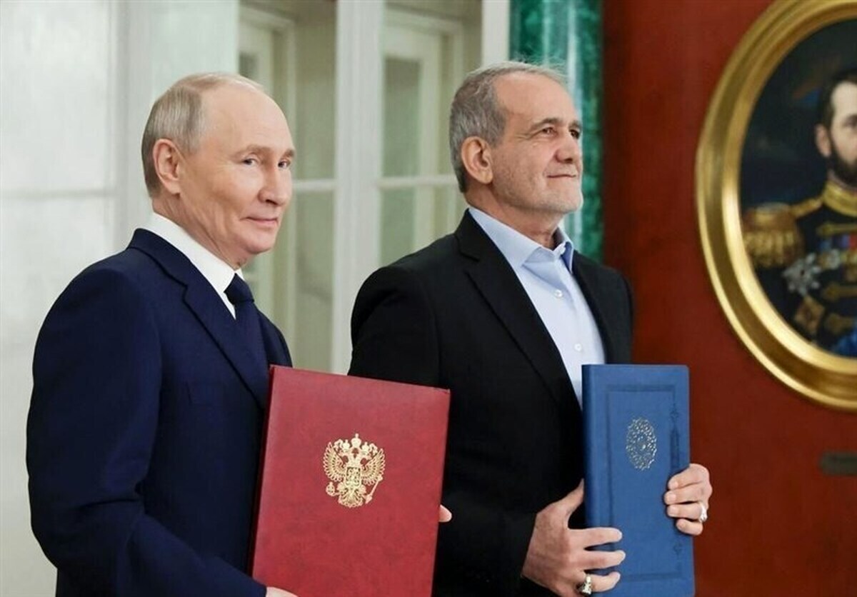 ببینید | امضای فرمان اجرایی معاهده ۲۰ ساله ایران و روسیه