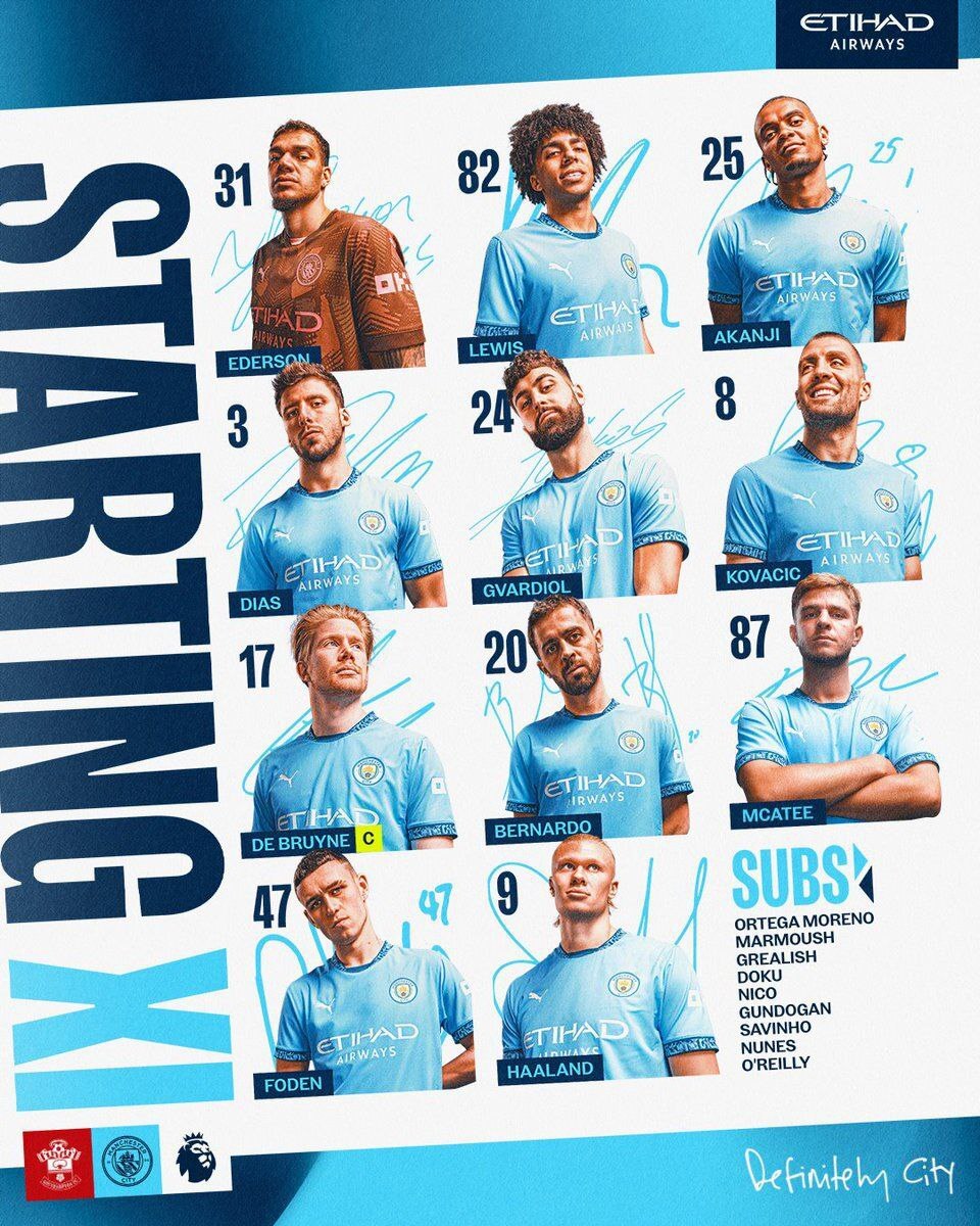 ترکیب منچسترسیتی برابر ساوتهمپتون