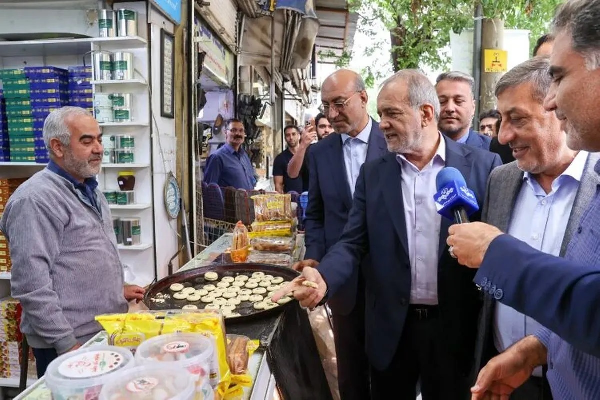 ببینید| گفت‌وگوی پزشکیان با کسبه بازار کرمانشاه