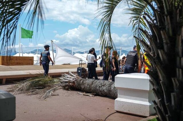 عکس| وقوع حادثه در جشنواره کن/ یک نفر زخمی شد