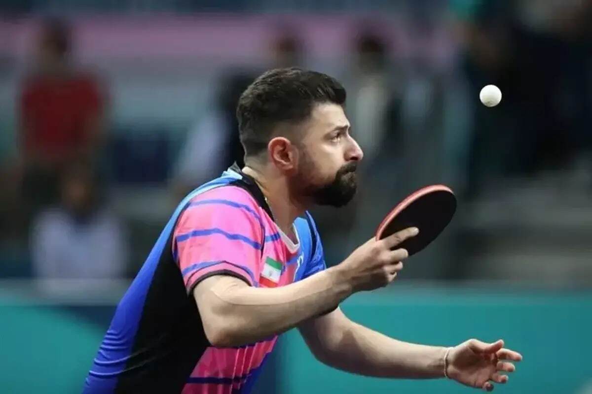 ببینید| نیما عالمیان مات و مبهوت ضربه استثنایی پینگ پنگ‌باز آلمانی