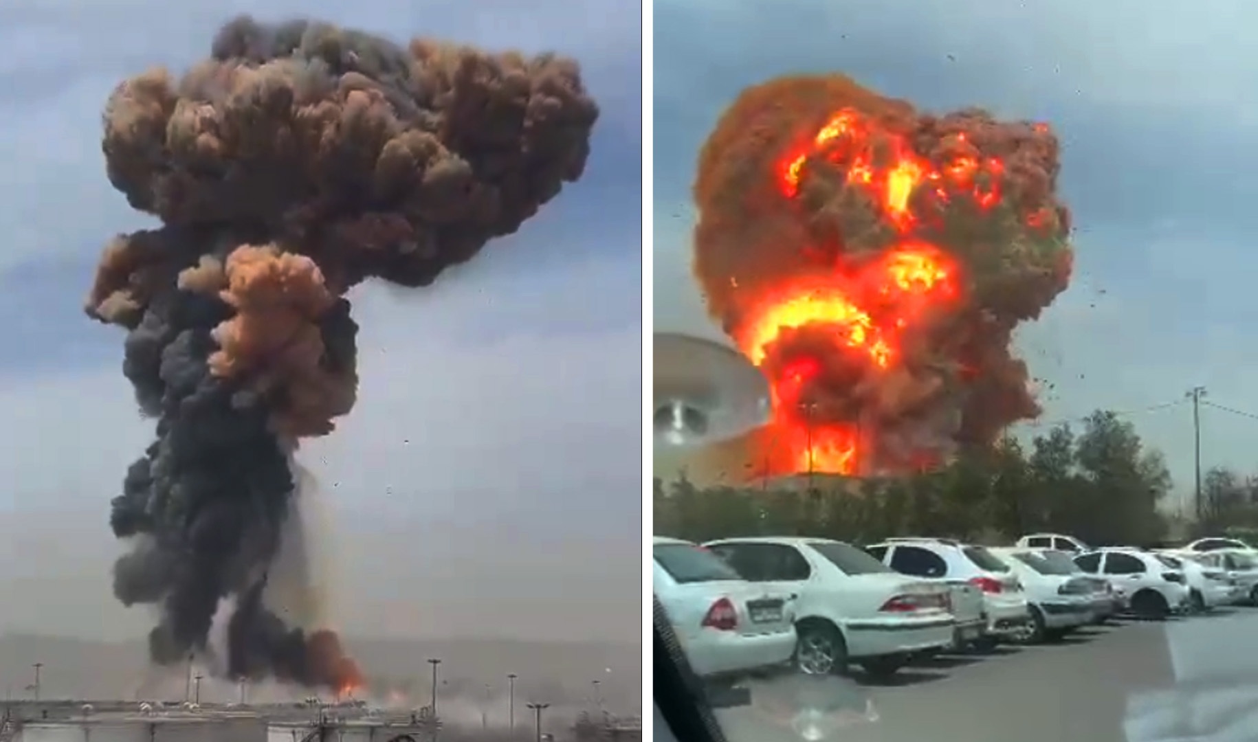 ببینید| استفاده از بالگرد برای مهار آتش سوزی بندرعباس